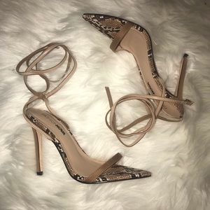 Snake Pointy Toe Heels